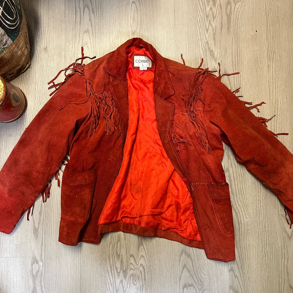 Comint Kids' Vibrant Red Fringe Blazer